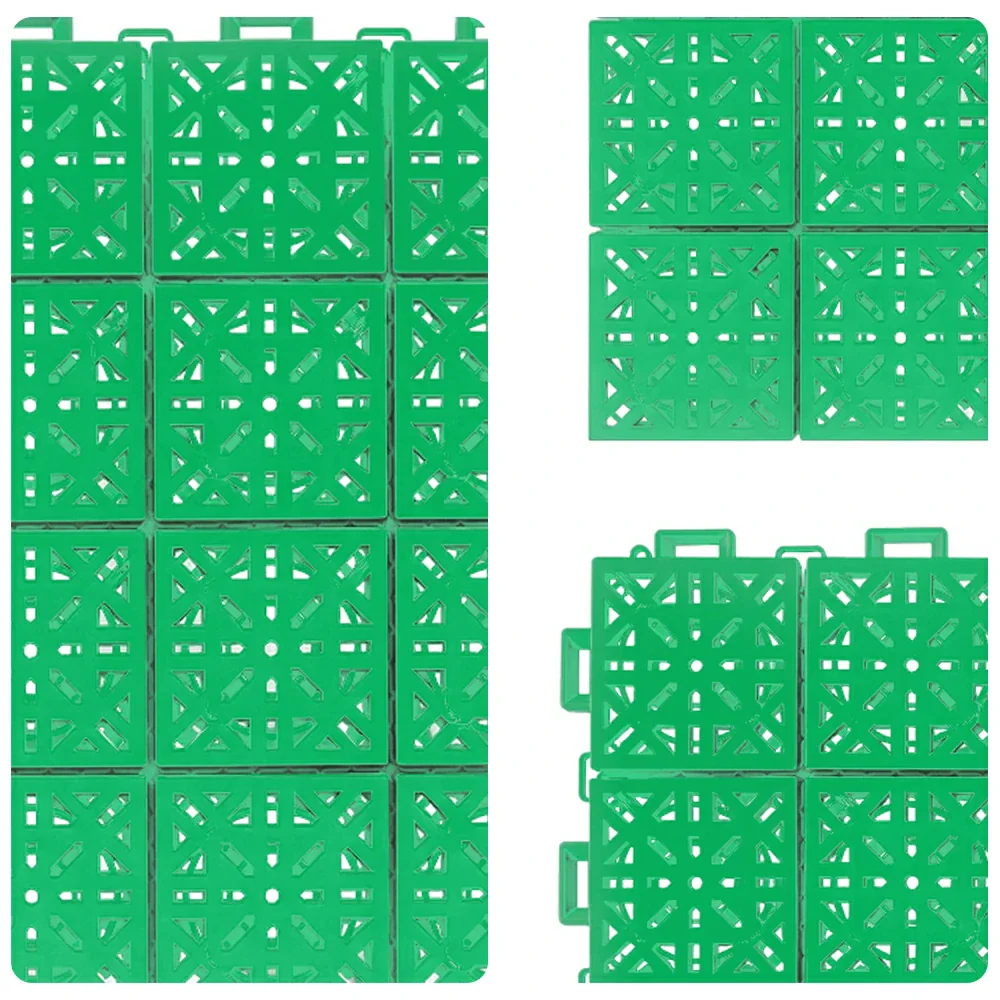 DUNK MASTER Interlocking Sports Floor Tiles - Anti-Slip Shock Absorbing Modular Court Flooring 10/20/30 Square Meters Basketball Court Outdoor Use - Emerald Green - Image 3