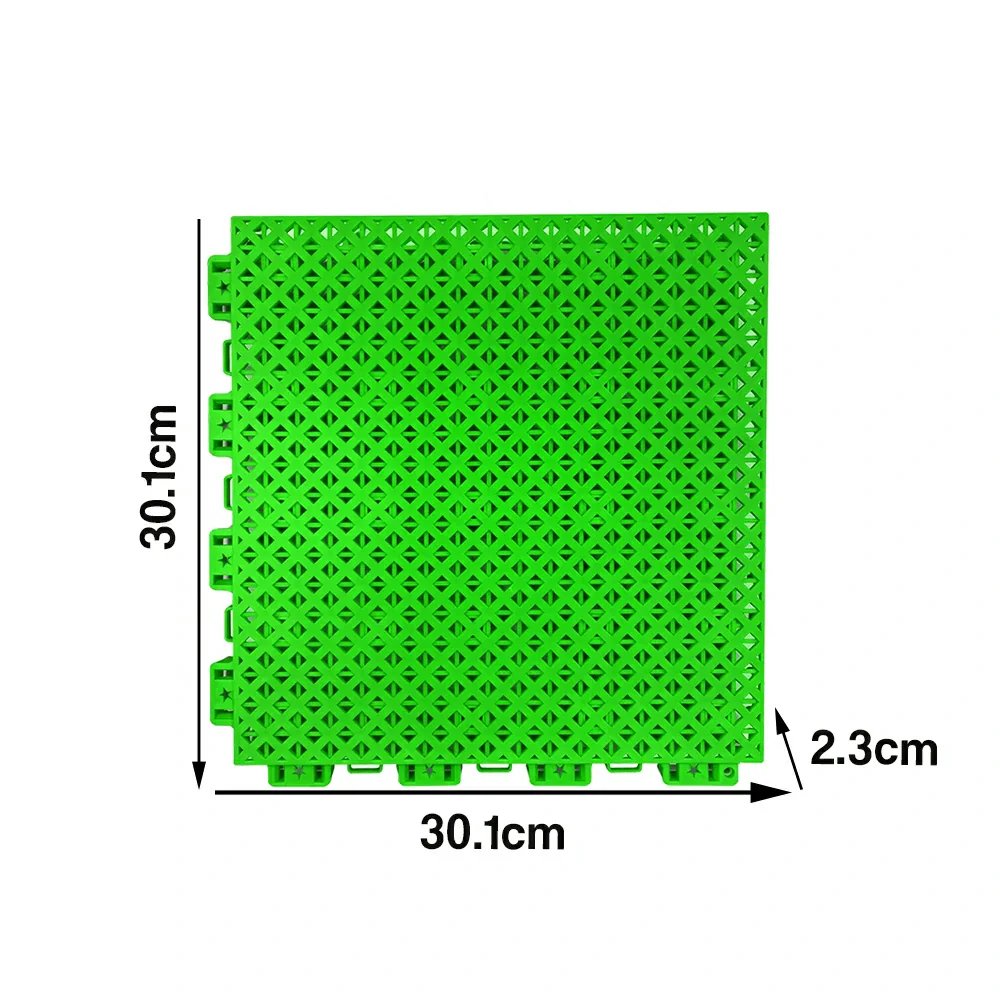 DUNK MASTER Outdoor Interlocking Sports Floor Tiles Anti-Slip Shock Absorbing Basketball Court Flooring 10/20/30 Square Meters - Apple Green - Image 5