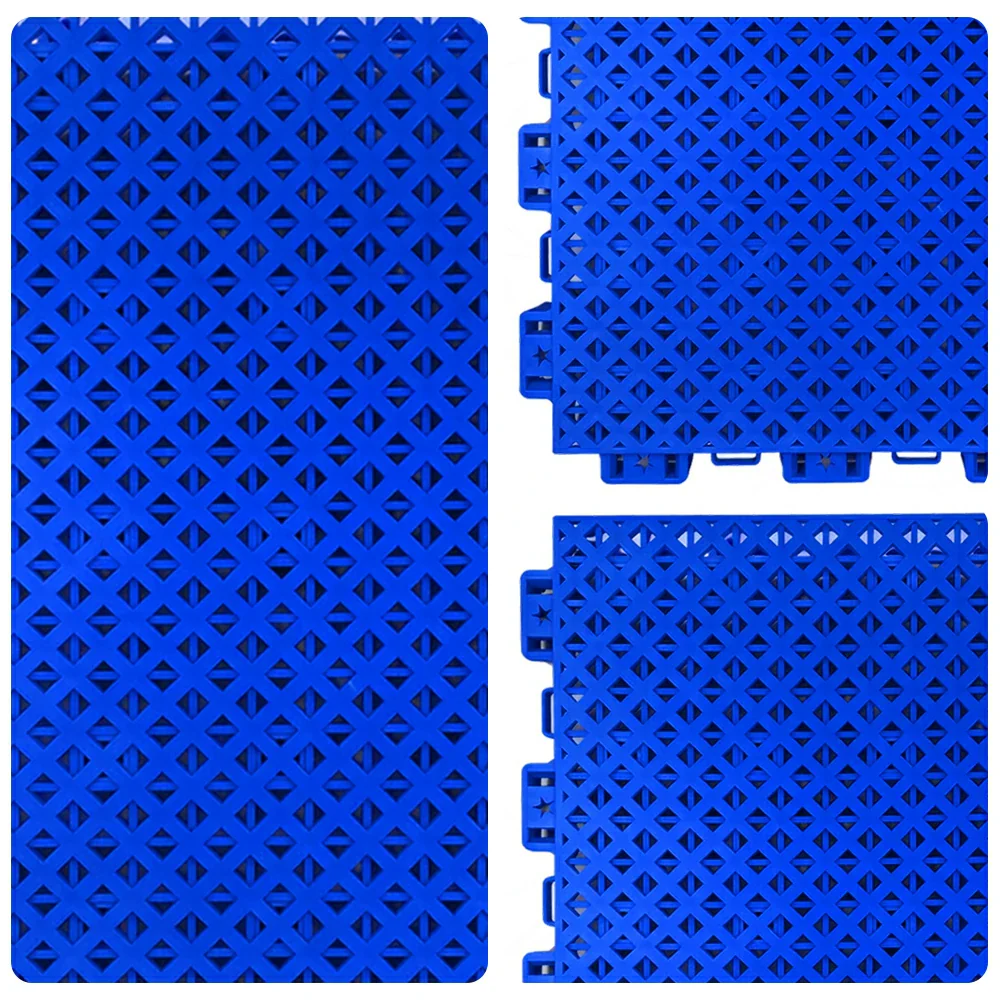 DUNK MASTER Outdoor Interlocking Sports Floor Tiles Anti-Slip Shock Absorbing Basketball Court Flooring 10/20/30 Square Meters - Royal Blue - Image 3