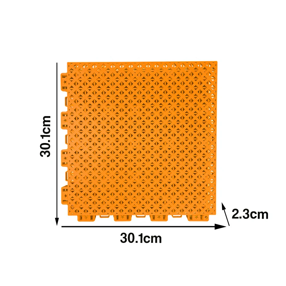 DUNK MASTER Outdoor Interlocking Sports Floor Tiles Anti-Slip Shock Absorbing Basketball Court Flooring 10/20/30 Square Meters - Orange - Image 5