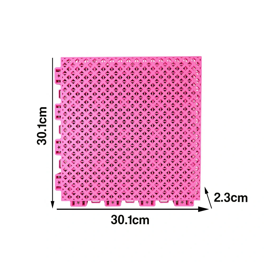 DUNK MASTER Outdoor Interlocking Sports Floor Tiles Anti-Slip Shock Absorbing Basketball Court Flooring 10/20/30 Square Meters - Pink - Image 5