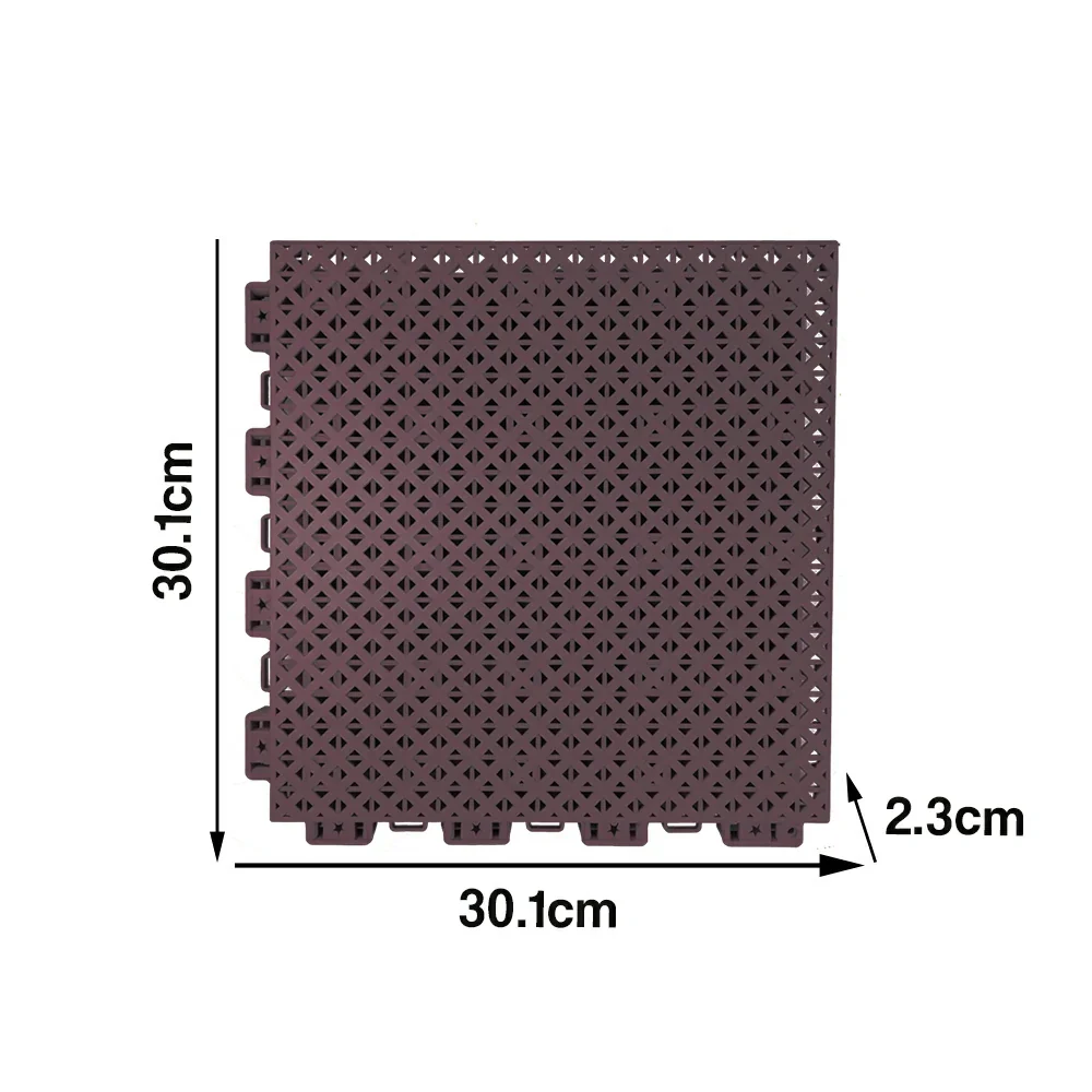 DUNK MASTER Outdoor Interlocking Sports Floor Tiles Anti-Slip Shock Absorbing Basketball Court Flooring 10/20/30 Square Meters - Coffee - Image 5