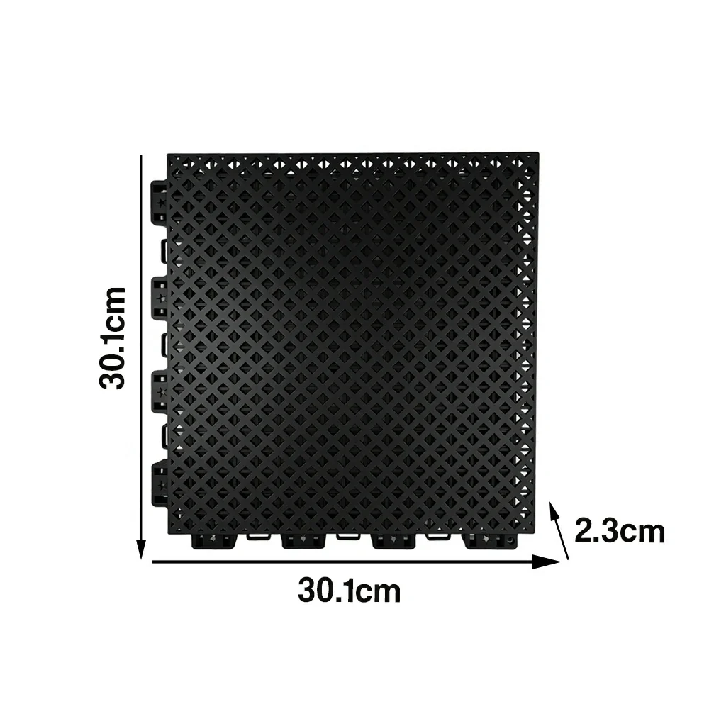 DUNK MASTER Outdoor Interlocking Sports Floor Tiles Anti-Slip Shock Absorbing Basketball Court Flooring 10/20/30 Square Meters - Black - Image 5