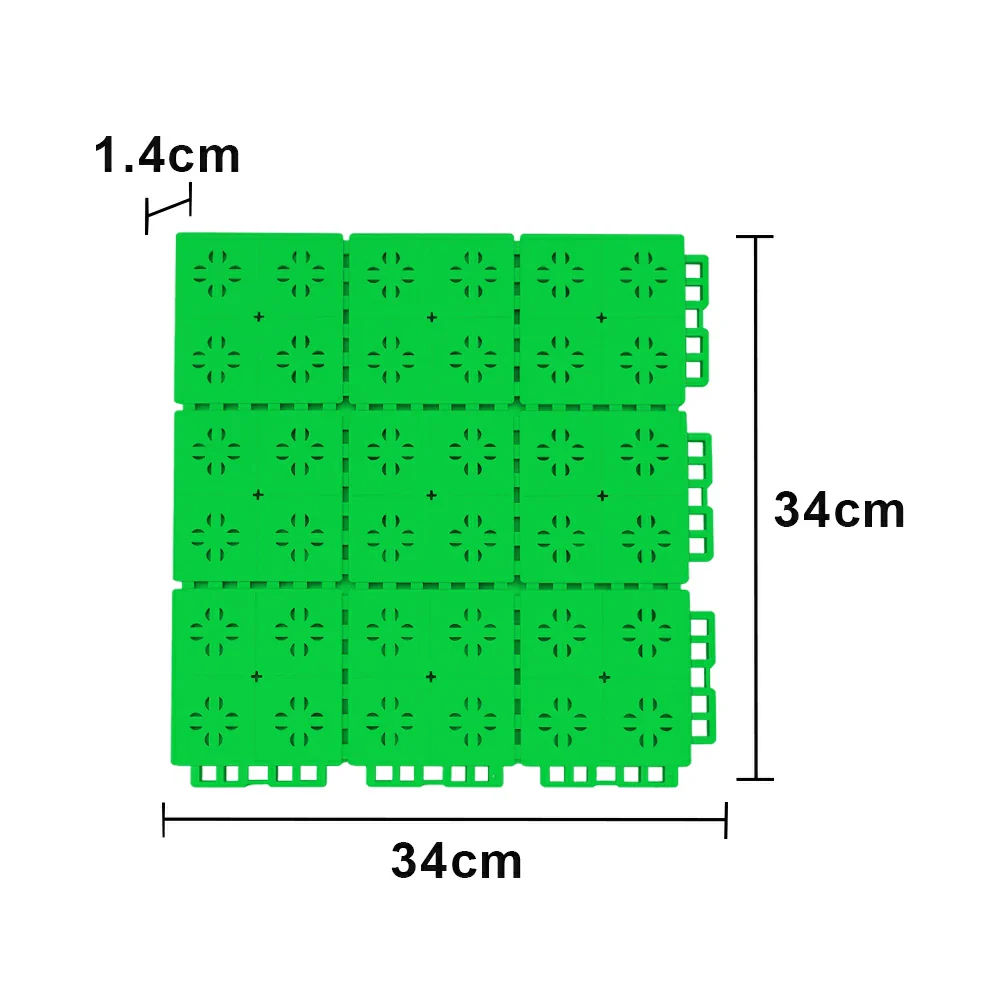 DUNK MASTER Outdoor Interlocking Sports Floor Tiles Anti-Slip Shock Absorbing Basketball Court Flooring 10/20/30 Square Meters - Apple Green - Image 5