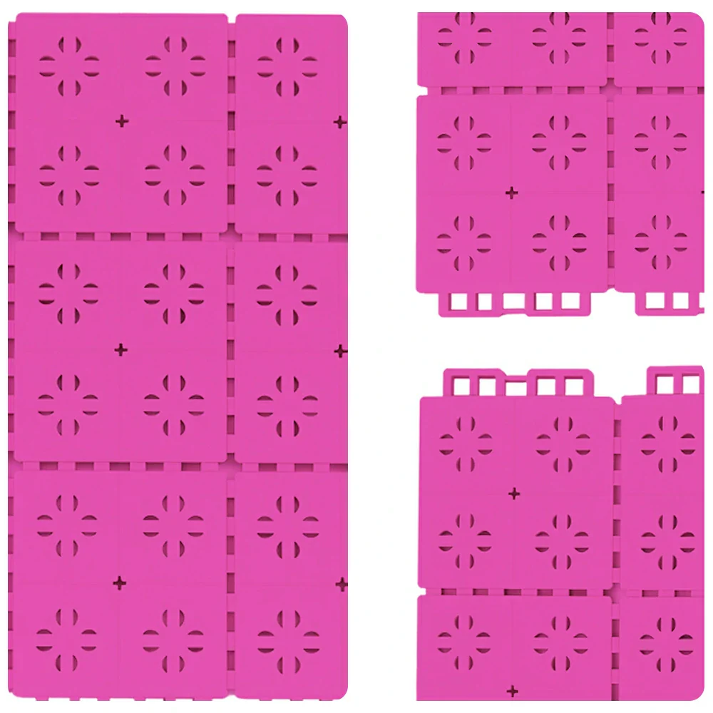 DUNK MASTER Outdoor Interlocking Sports Floor Tiles Anti-Slip Shock Absorbing Basketball Court Flooring 10/20/30 Square Meters - Pink - Image 3