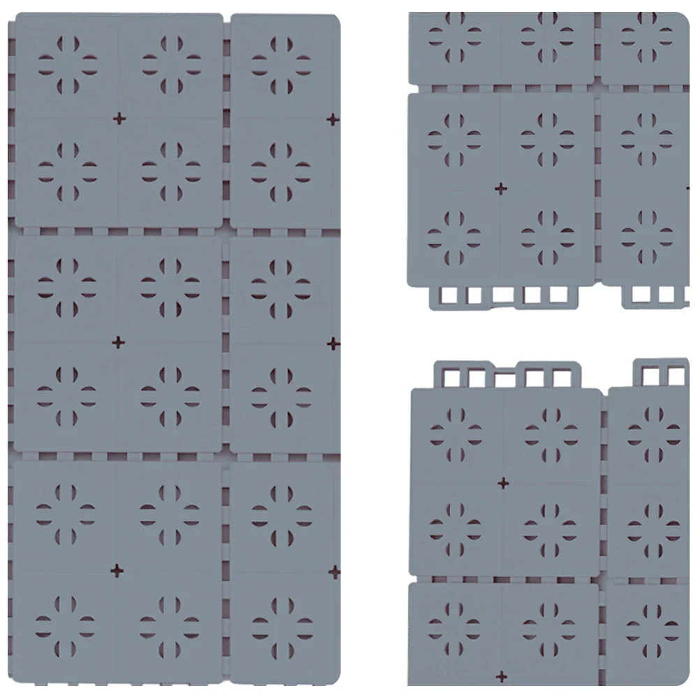 DUNK MASTER Outdoor Interlocking Sports Floor Tiles Anti-Slip Shock Absorbing Basketball Court Flooring 10/20/30 Square Meters - Light Grey - Image 3