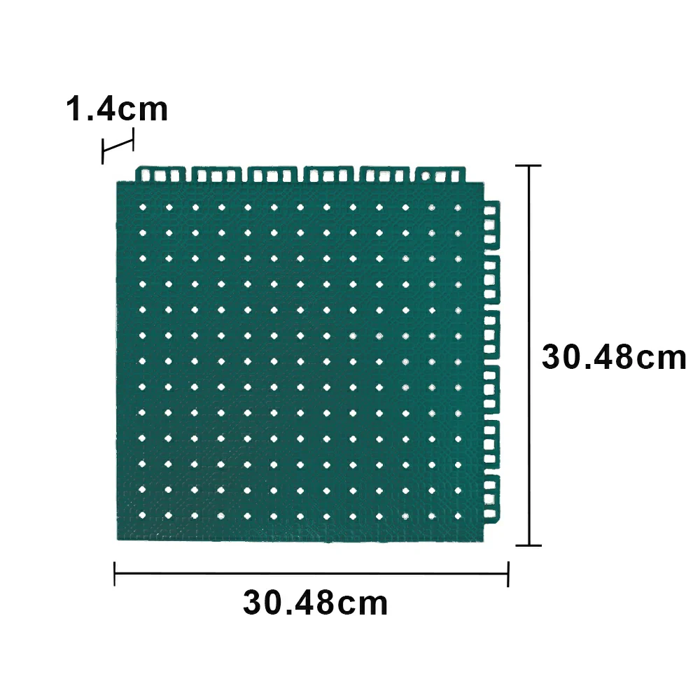 DUNK MASTER Outdoor Interlocking Sports Floor Tiles Anti-Slip Shock Absorbing Basketball Court Flooring 10/20/30 Square Meters - Dark Green - Image 5