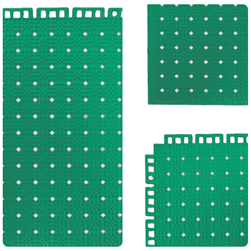 DUNK MASTER Outdoor Interlocking Sports Floor Tiles Anti-Slip Shock Absorbing Basketball Court Flooring 10/20/30 Square Meters - Grass Green - Image 3