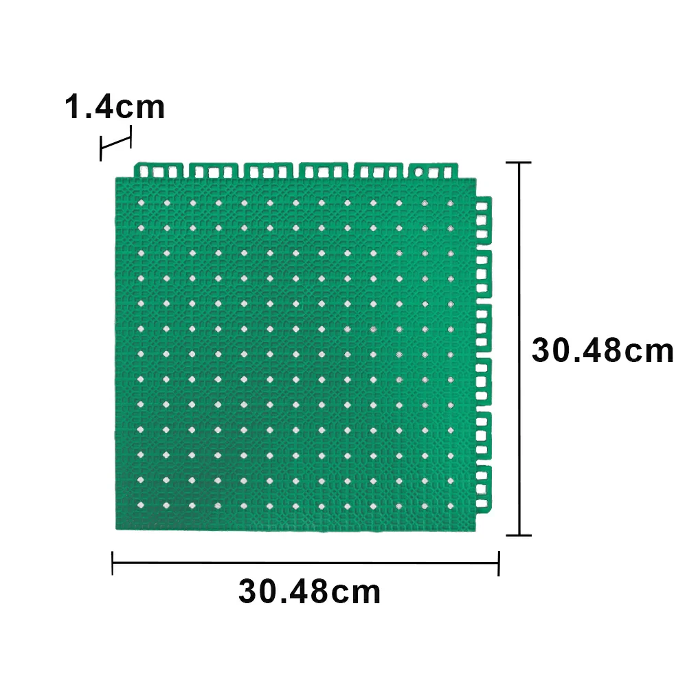 DUNK MASTER Outdoor Interlocking Sports Floor Tiles Anti-Slip Shock Absorbing Basketball Court Flooring 10/20/30 Square Meters - Grass Green - Image 5