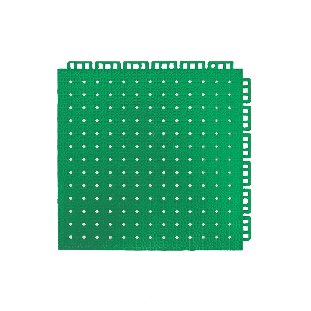 DUNK MASTER Outdoor Interlocking Sports Floor Tiles Anti-Slip Shock Absorbing Basketball Court Flooring 10/20/30 Square Meters - Emerald Green