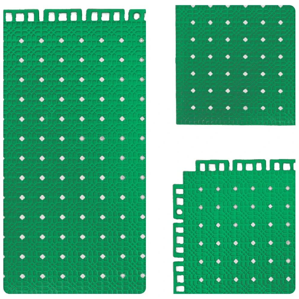DUNK MASTER Outdoor Interlocking Sports Floor Tiles Anti-Slip Shock Absorbing Basketball Court Flooring 10/20/30 Square Meters - Emerald Green - Image 3