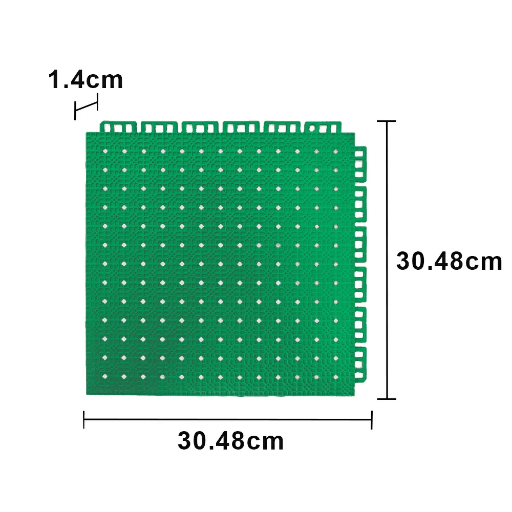 DUNK MASTER Outdoor Interlocking Sports Floor Tiles Anti-Slip Shock Absorbing Basketball Court Flooring 10/20/30 Square Meters - Emerald Green - Image 5