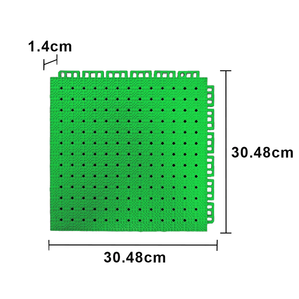 DUNK MASTER Outdoor Interlocking Sports Floor Tiles Anti-Slip Shock Absorbing Basketball Court Flooring 10/20/30 Square Meters - Apple Green - Image 5