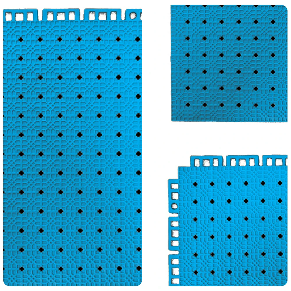 DUNK MASTER Outdoor Interlocking Sports Floor Tiles Anti-Slip Shock Absorbing Basketball Court Flooring 10/20/30 Square Meters - Blue - Image 3