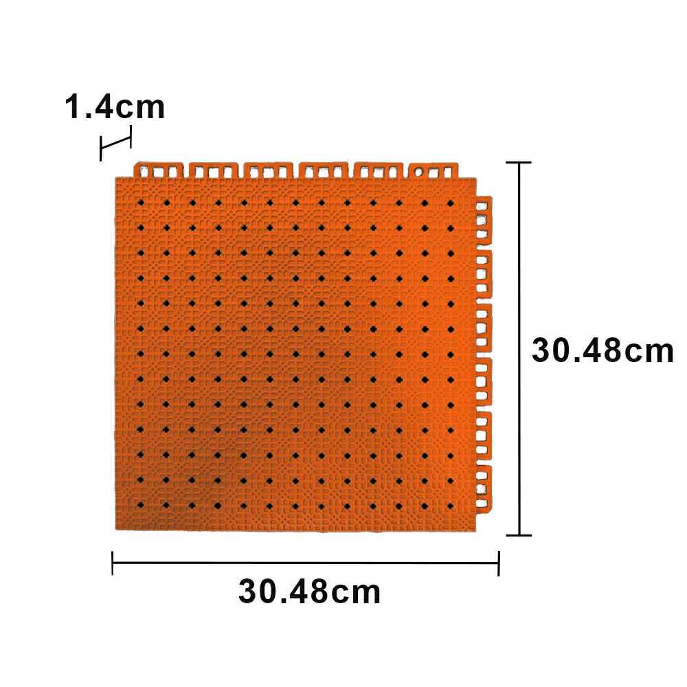 DUNK MASTER Outdoor Interlocking Sports Floor Tiles Anti-Slip Shock Absorbing Basketball Court Flooring 10/20/30 Square Meters - Orange - Image 5
