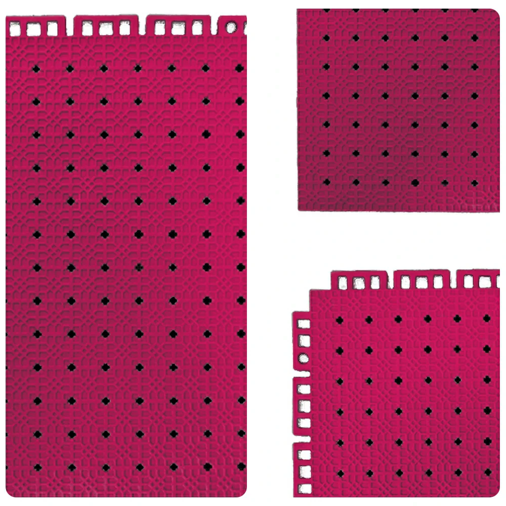 DUNK MASTER Outdoor Interlocking Sports Floor Tiles Anti-Slip Shock Absorbing Basketball Court Flooring 10/20/30 Square Meters - Rose Red - Image 3