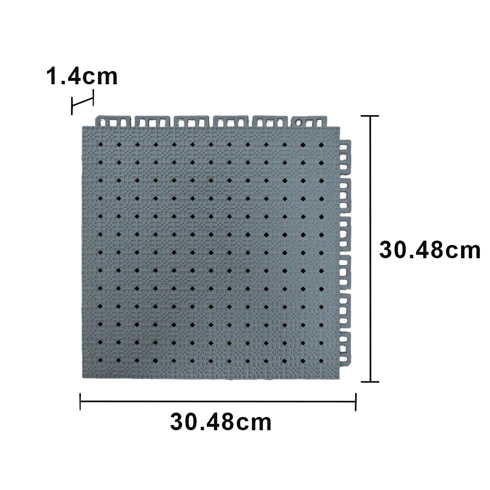 DUNK MASTER Outdoor Interlocking Sports Floor Tiles Anti-Slip Shock Absorbing Basketball Court Flooring 10/20/30 Square Meters - Light Grey - Image 5