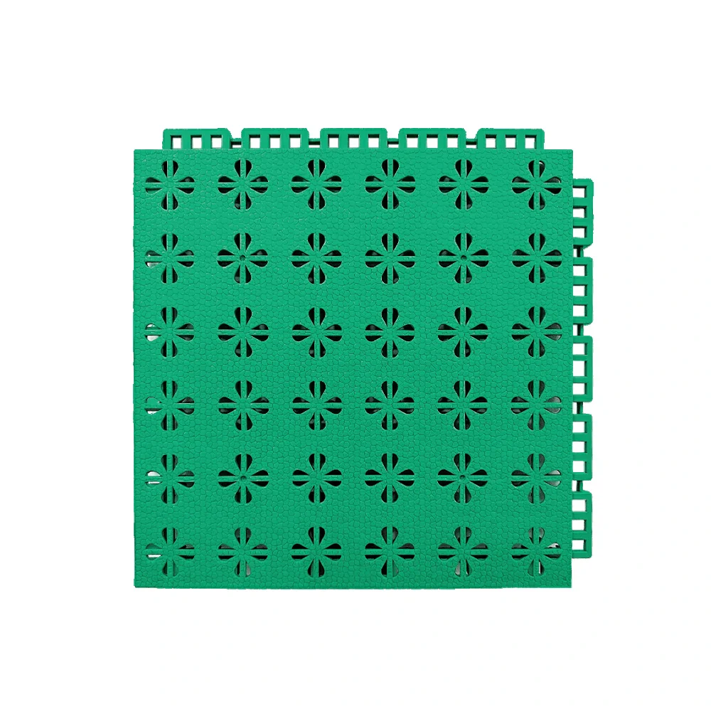 DUNK MASTER Interlocking Sports Court Tiles Anti-Slip Cushioning Drainage Flooring 10/20/30sqm Basketball Court Playground - Grass Green