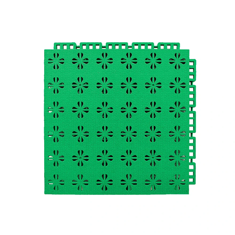 DUNK MASTER Interlocking Sports Court Tiles Anti-Slip Cushioning Drainage Flooring 10/20/30sqm Basketball Court Playground - Emerald Green