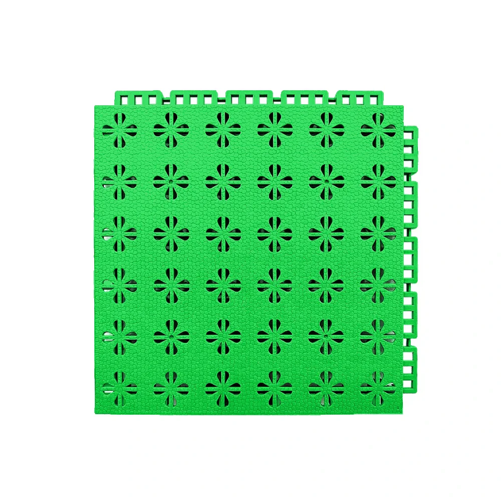 DUNK MASTER Interlocking Sports Court Tiles Anti-Slip Cushioning Drainage Flooring 10/20/30sqm Basketball Court Playground - Apple Green