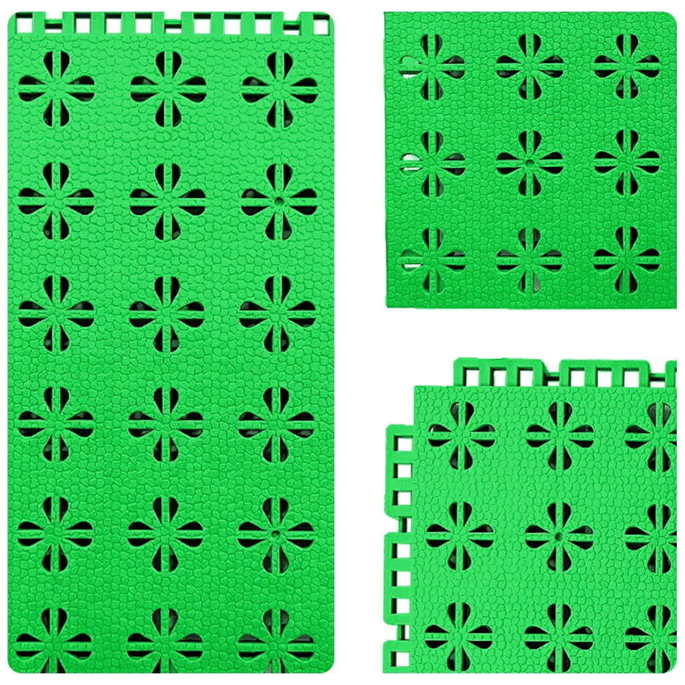 DUNK MASTER Interlocking Sports Court Tiles Anti-Slip Cushioning Drainage Flooring 10/20/30sqm Basketball Court Playground - Apple Green - Image 3