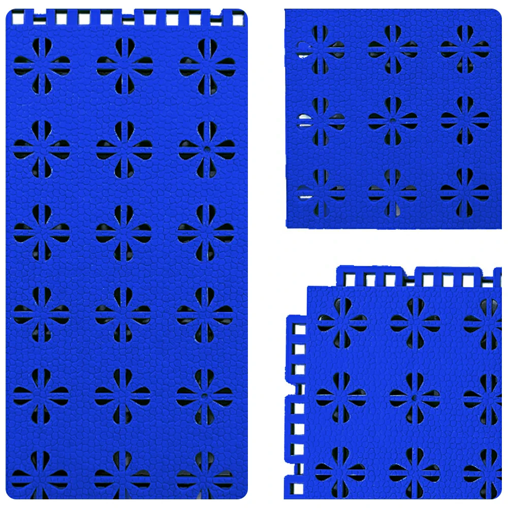 DUNK MASTER Interlocking Sports Court Tiles Anti-Slip Cushioning Drainage Flooring 10/20/30sqm Basketball Court Playground - Royal Blue - Image 3