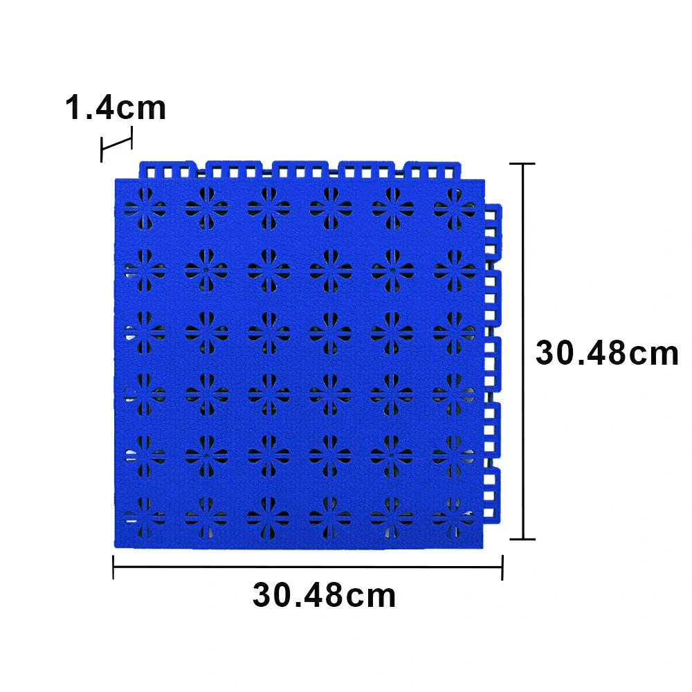 DUNK MASTER Interlocking Sports Court Tiles Anti-Slip Cushioning Drainage Flooring 10/20/30sqm Basketball Court Playground - Royal Blue - Image 5