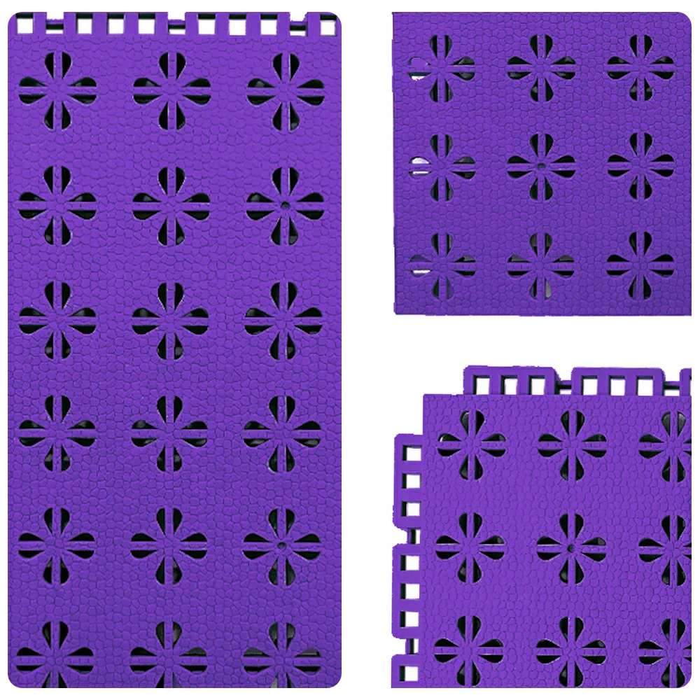 DUNK MASTER Interlocking Sports Court Tiles Anti-Slip Cushioning Drainage Flooring 10/20/30sqm Basketball Court Playground - Purple - Image 3
