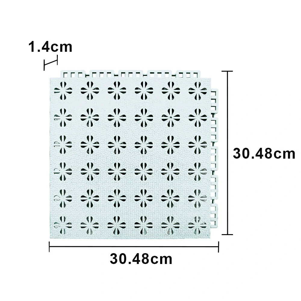 DUNK MASTER Interlocking Sports Court Tiles Anti-Slip Cushioning Drainage Flooring 10/20/30sqm Basketball Court Playground - White - Image 5
