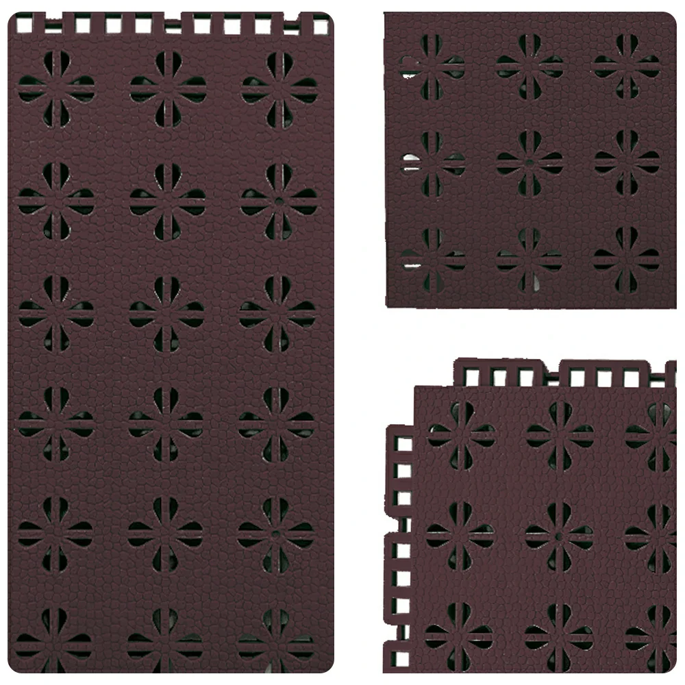 DUNK MASTER Interlocking Sports Court Tiles Anti-Slip Cushioning Drainage Flooring 10/20/30sqm Basketball Court Playground - Coffee - Image 3