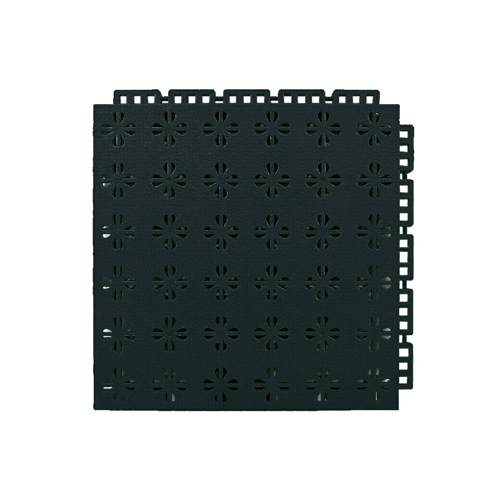DUNK MASTER Interlocking Sports Court Tiles Anti-Slip Cushioning Drainage Flooring 10/20/30sqm Basketball Court Playground - Black