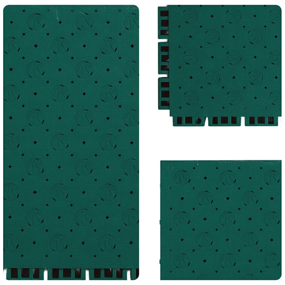 DUNK MASTER Outdoor Sports Flooring Tiles Interlocking Anti-Slip Court Floor 30.48cm Modular Tiles 10/20/30sqm Basketball Court Playground - Dark Green - Image 3