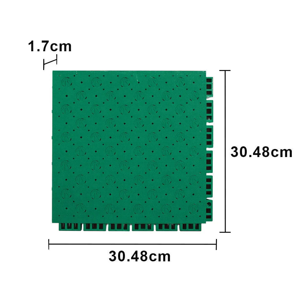 DUNK MASTER Outdoor Sports Flooring Tiles Interlocking Anti-Slip Court Floor 30.48cm Modular Tiles 10/20/30sqm Basketball Court Playground - Grass Green - Image 5