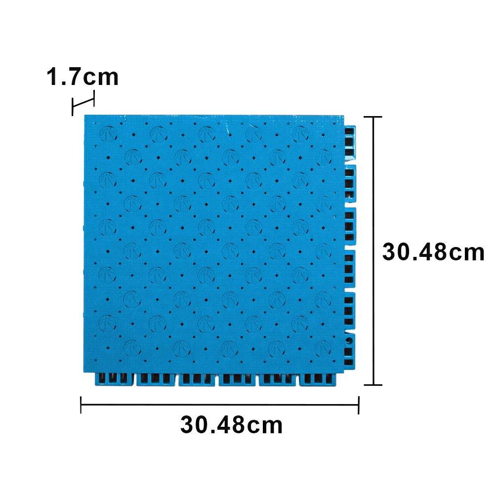 DUNK MASTER Outdoor Sports Flooring Tiles Interlocking Anti-Slip Court Floor 30.48cm Modular Tiles 10/20/30sqm Basketball Court Playground - Blue - Image 5