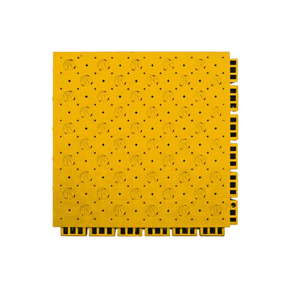 DUNK MASTER Outdoor Sports Flooring Tiles Interlocking Anti-Slip Court Floor 30.48cm Modular Tiles 10/20/30sqm Basketball Court Playground - Yellow