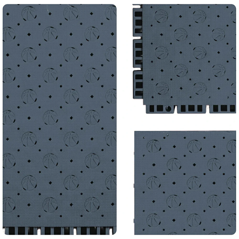 DUNK MASTER Outdoor Sports Flooring Tiles Interlocking Anti-Slip Court Floor 30.48cm Modular Tiles 10/20/30sqm Basketball Court Playground - Dark Grey - Image 3