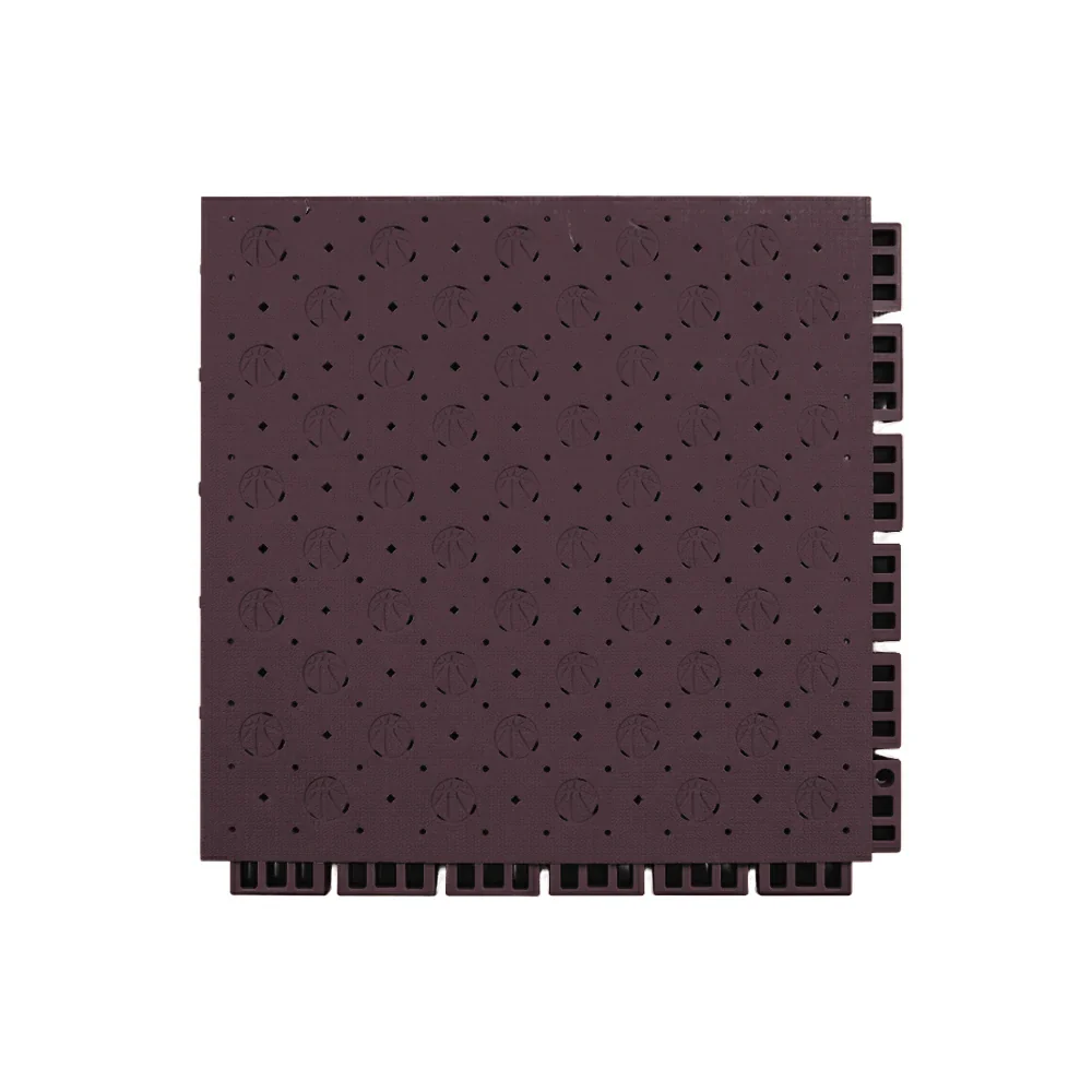 DUNK MASTER Outdoor Sports Flooring Tiles Interlocking Anti-Slip Court Floor 30.48cm Modular Tiles 10/20/30sqm Basketball Court Playground - Coffee