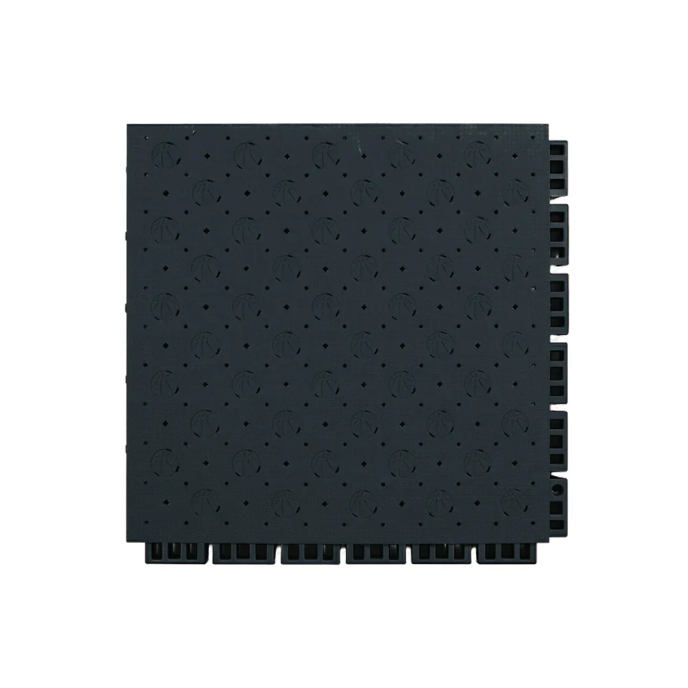 DUNK MASTER Outdoor Sports Flooring Tiles Interlocking Anti-Slip Court Floor 30.48cm Modular Tiles 10/20/30sqm Basketball Court Playground - Black