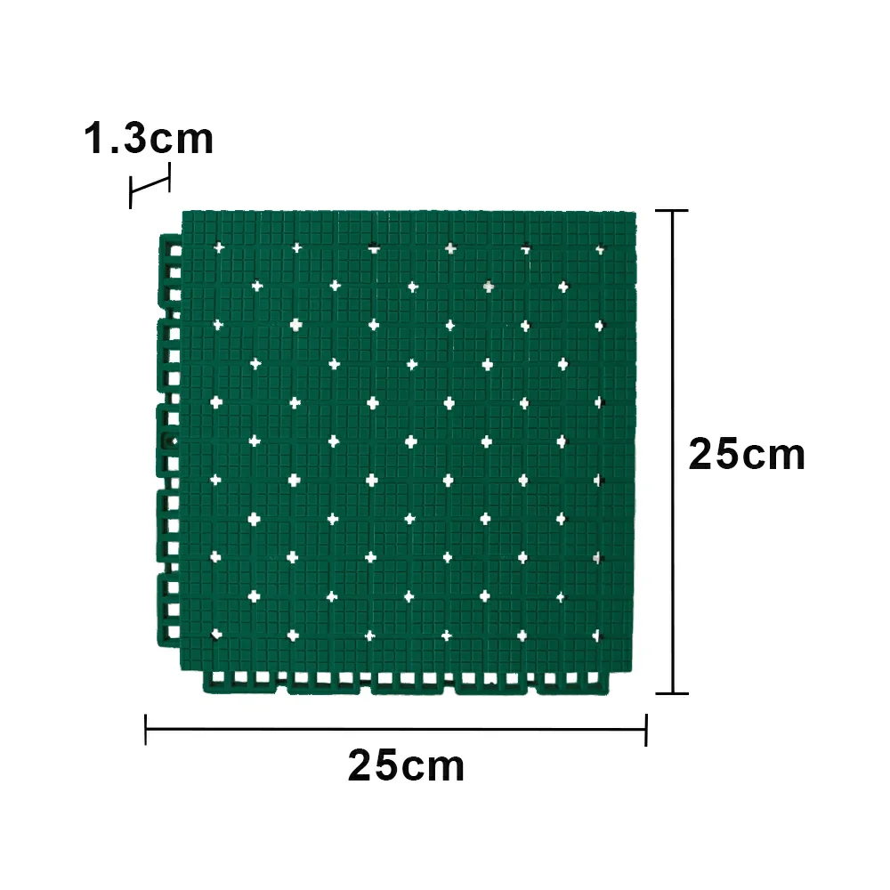 DUNK MASTER Interlocking Sports Flooring Tiles Anti-Slip Shock Absorbing Court Flooring 25cm Modular Tiles 10/20/30sqm Basketball Court Playground - Dark Green - Image 5