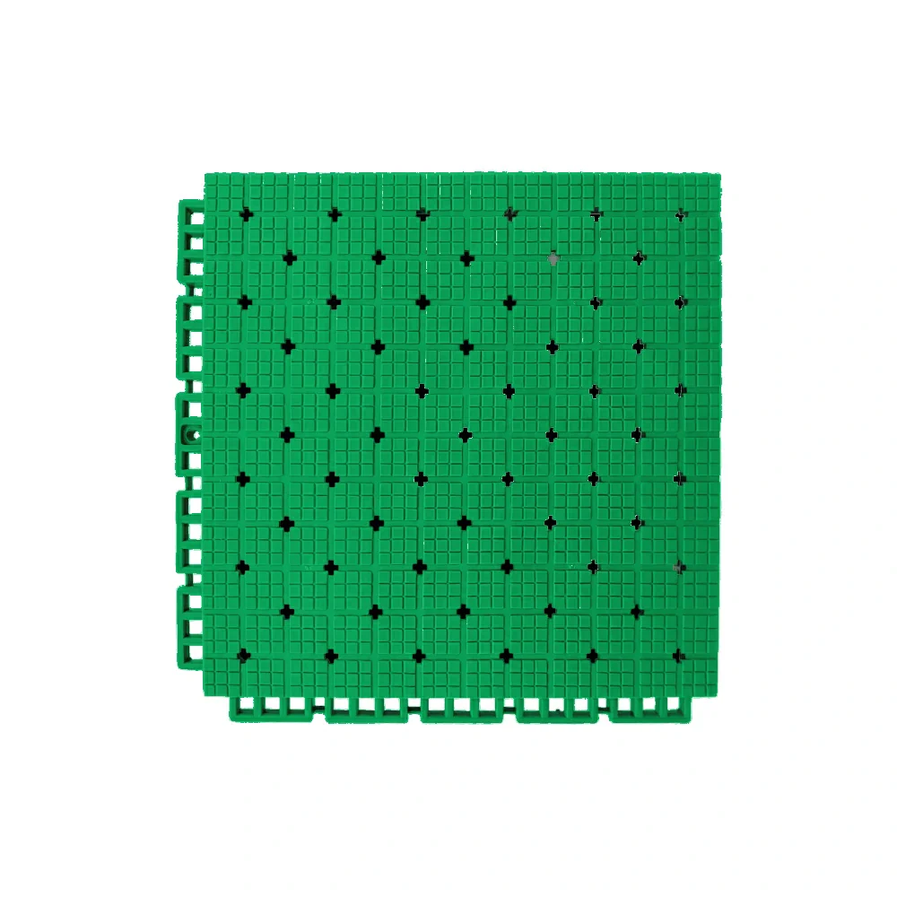 DUNK MASTER Interlocking Sports Flooring Tiles Anti-Slip Shock Absorbing Court Flooring 25cm Modular Tiles 10/20/30sqm Basketball Court Playground - Emerald Green