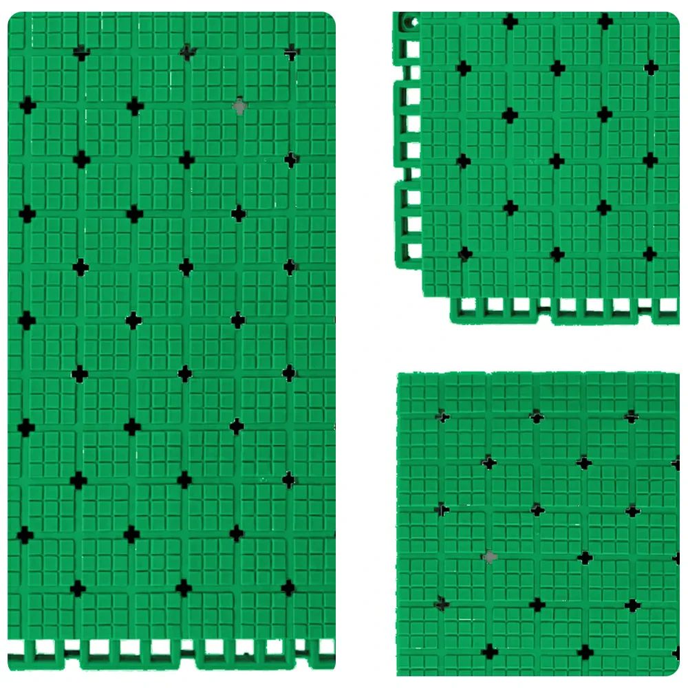 DUNK MASTER Interlocking Sports Flooring Tiles Anti-Slip Shock Absorbing Court Flooring 25cm Modular Tiles 10/20/30sqm Basketball Court Playground - Emerald Green - Image 3