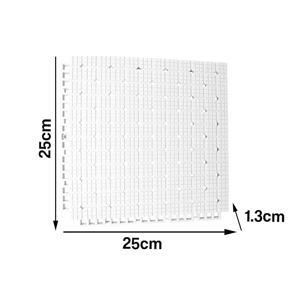 DUNK MASTER Interlocking Sports Flooring Tiles Anti-Slip Shock Absorbing Court Flooring 25cm Modular Tiles 10/20/30sqm Basketball Court Playground - White - Image 5