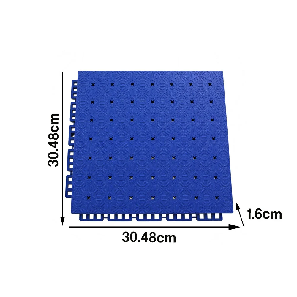 DUNK MASTER Interlocking Sports Flooring Tiles Non-Slip Drainage Court Flooring 10/20/30sqm Outdoor Basketball Court Playground Floor - Royal Blue - Image 5
