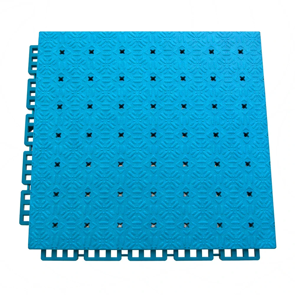 DUNK MASTER Interlocking Sports Flooring Tiles Non-Slip Drainage Court Flooring 10/20/30sqm Outdoor Basketball Court Playground Floor - Blue