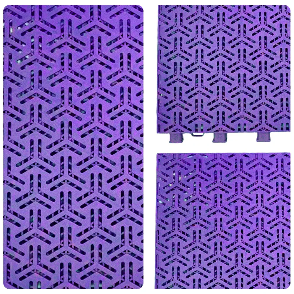 DUNK MASTER Interlocking Sports Floor Tiles - Flight Key Plus Anti-Slip Court Flooring Modular Tiles for Basketball Courts 10/20/30 Square Meters - Purple - Image 3