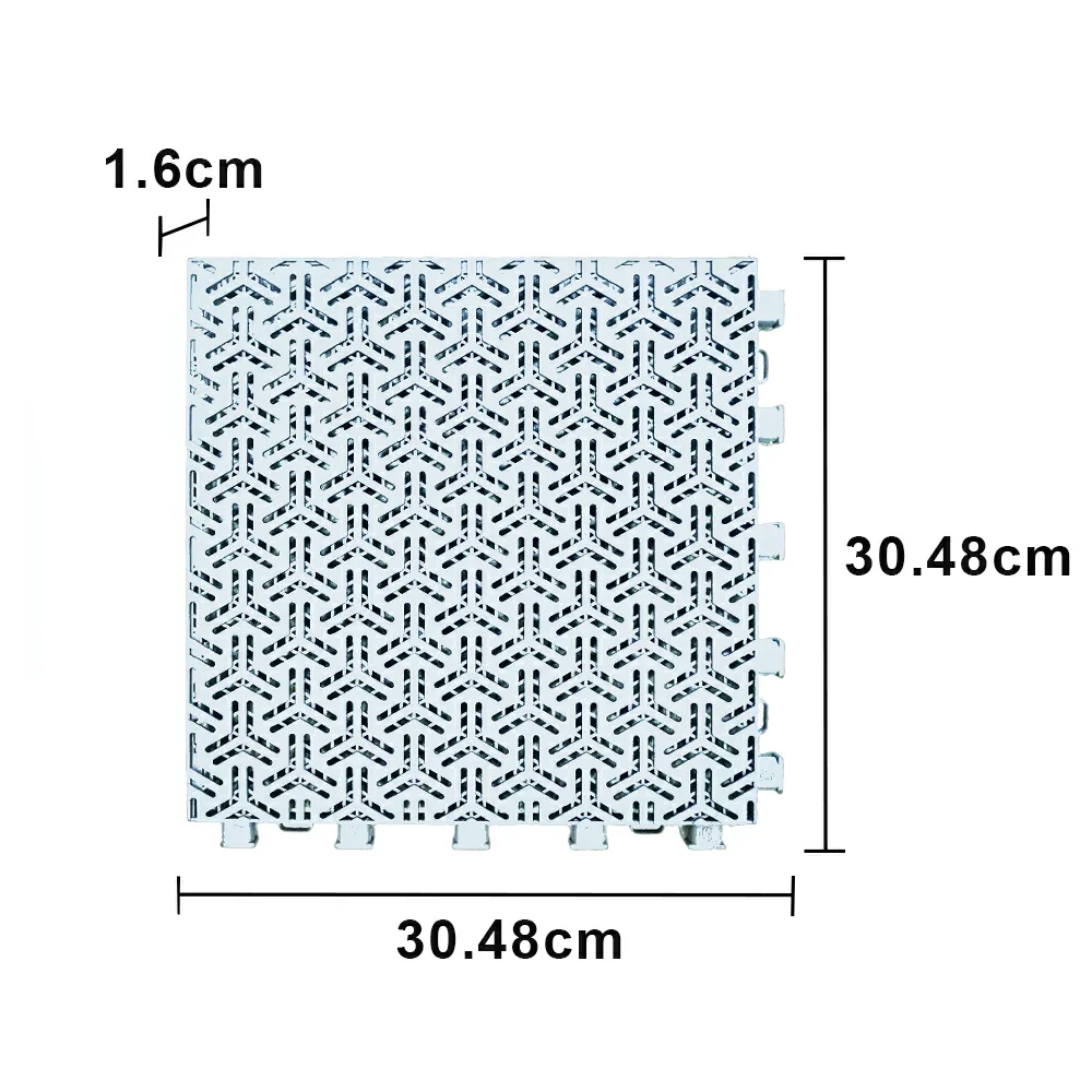 DUNK MASTER Interlocking Sports Floor Tiles - Flight Key Plus Anti-Slip Court Flooring Modular Tiles for Basketball Courts 10/20/30 Square Meters - White - Image 5