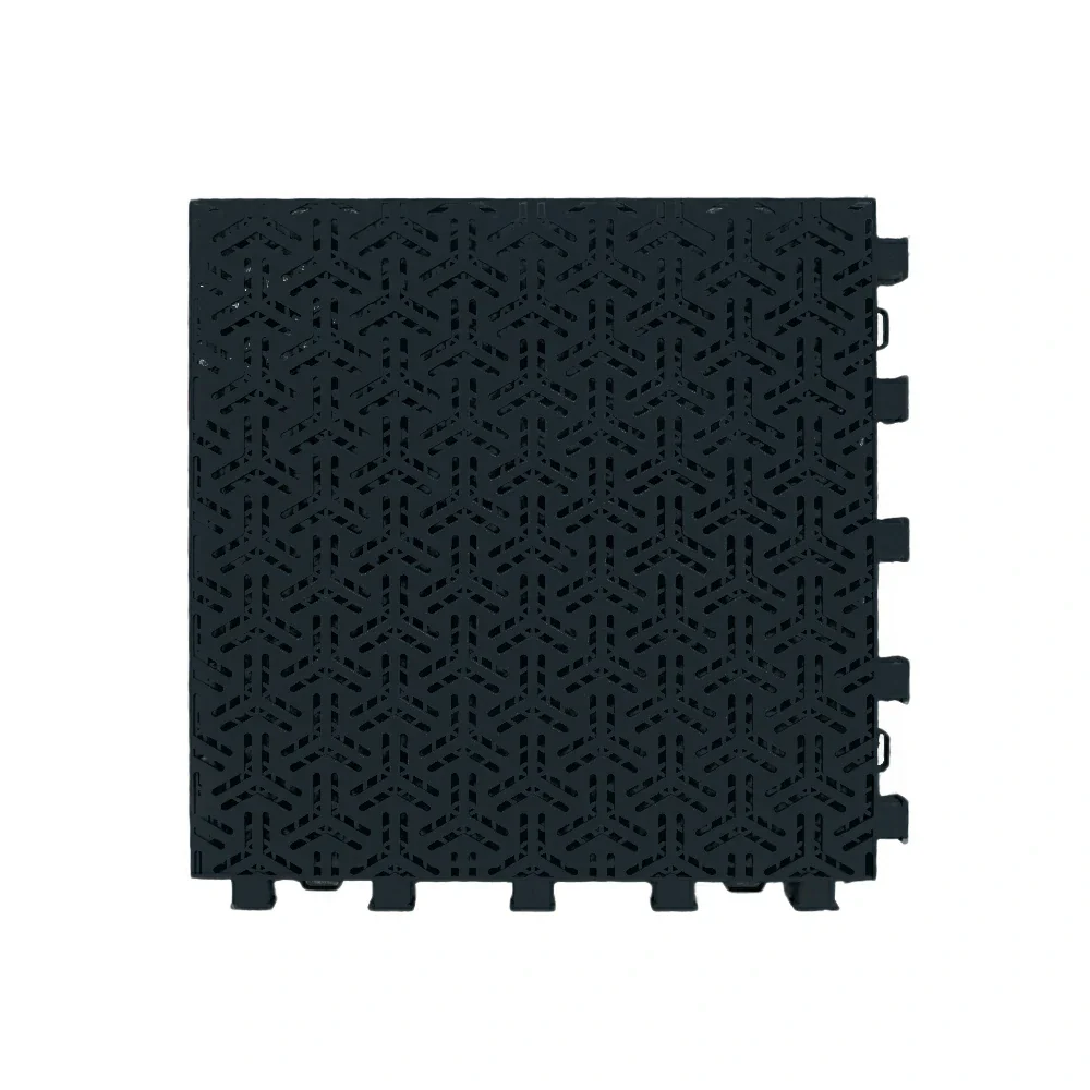 DUNK MASTER Interlocking Sports Floor Tiles - Flight Key Plus Anti-Slip Court Flooring Modular Tiles for Basketball Courts 10/20/30 Square Meters - Black