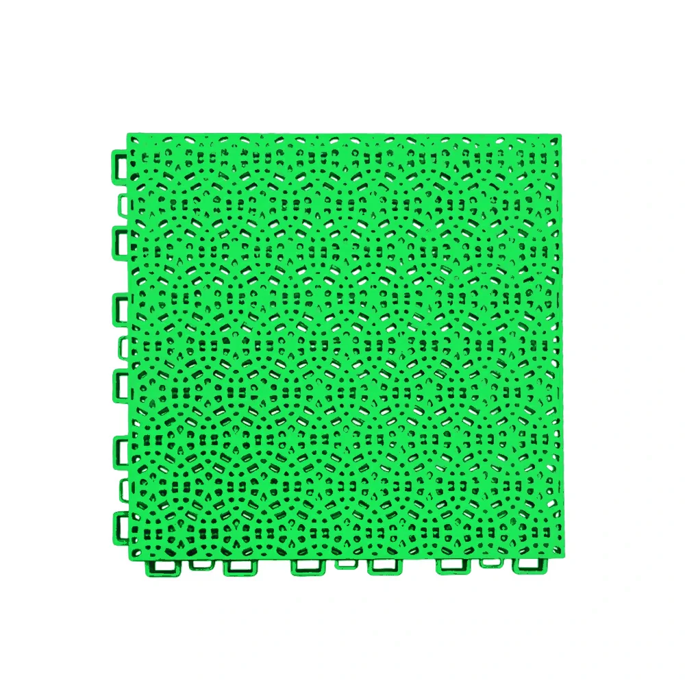 DUNK MASTER Interlocking Sports Floor Tiles - Anti-Slip Shock Absorbing Modular Court Flooring for Basketball Courts 10/20/30 Square Meters - Apple Green