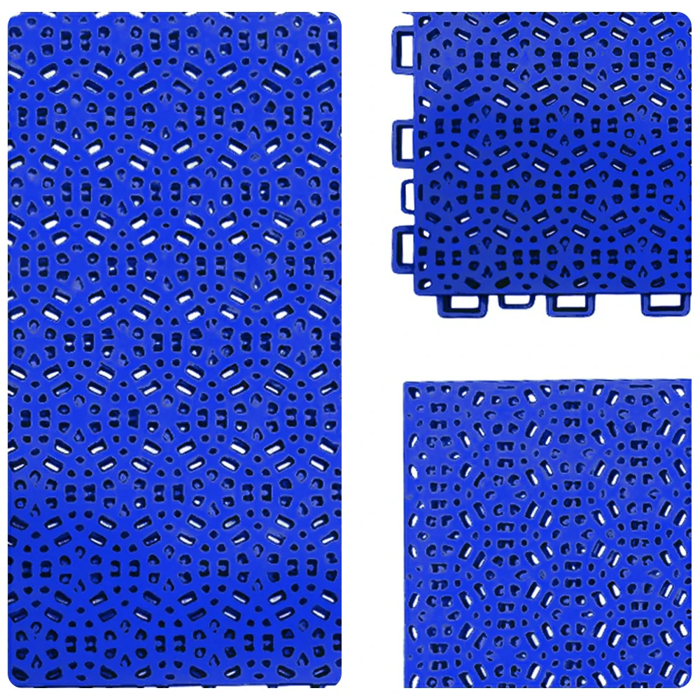 DUNK MASTER Interlocking Sports Floor Tiles - Anti-Slip Shock Absorbing Modular Court Flooring for Basketball Courts 10/20/30 Square Meters - Royal Blue - Image 3