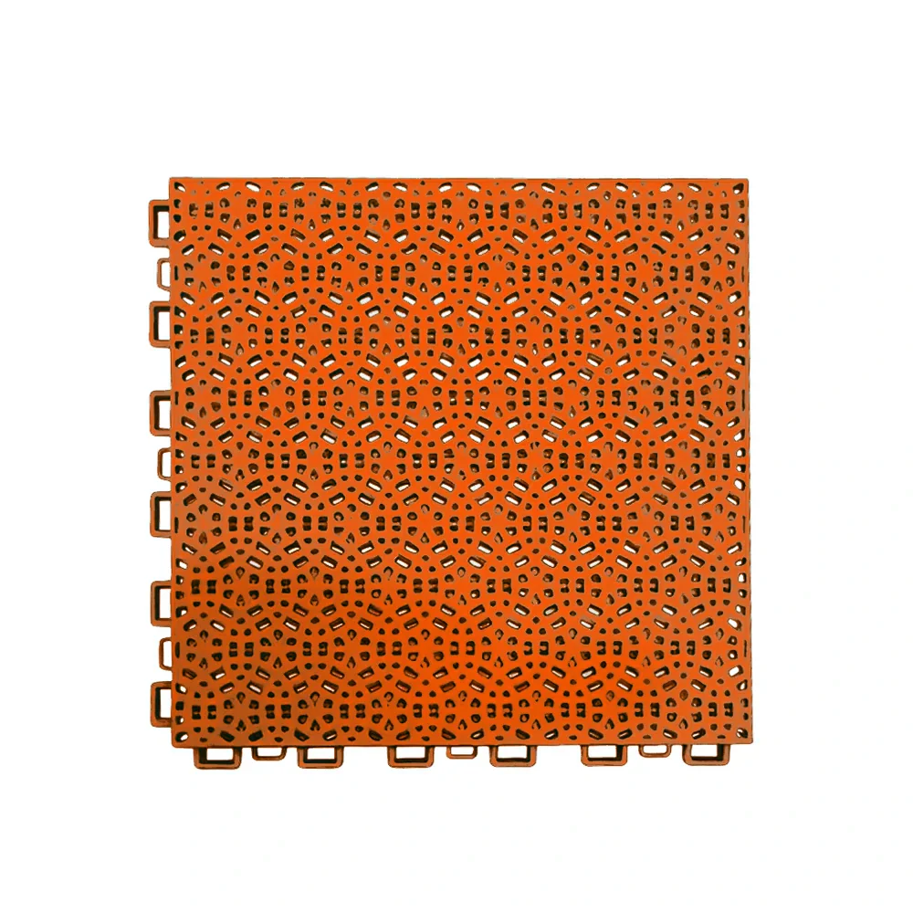 DUNK MASTER Interlocking Sports Floor Tiles - Anti-Slip Shock Absorbing Modular Court Flooring for Basketball Courts 10/20/30 Square Meters - Orange